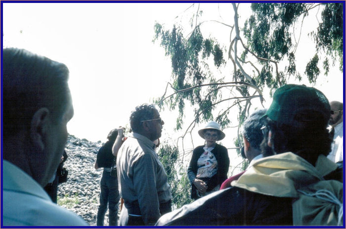 Our tour group standing on the shore of Capernaum